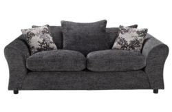 HOME New Clara Large Fabric Sofa - Charcoal